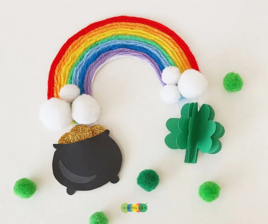 st patrick's day art projects - pot of gold rainbow