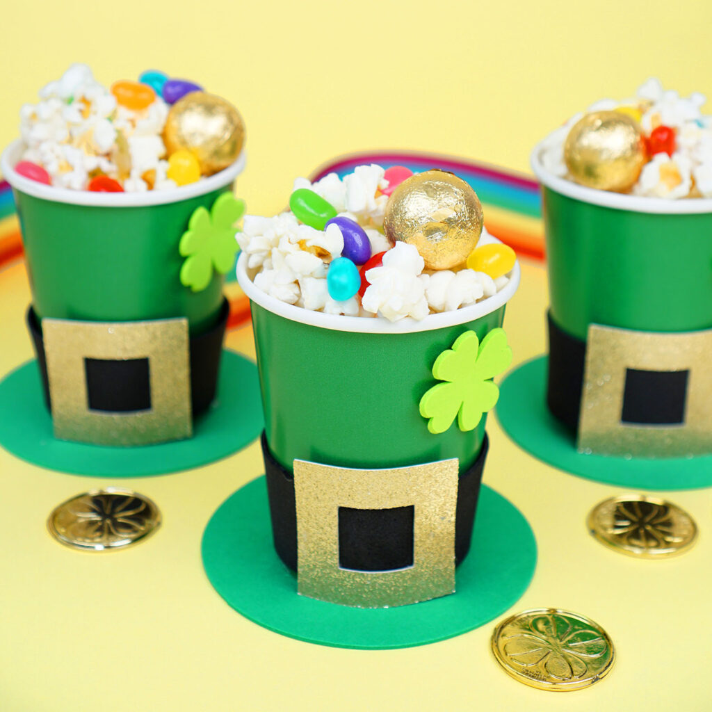 st patrick's day art projects - leprechaun hat treat holders