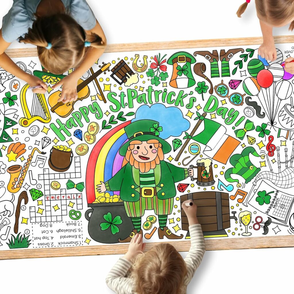 St. Patrick Day Coloring Poster